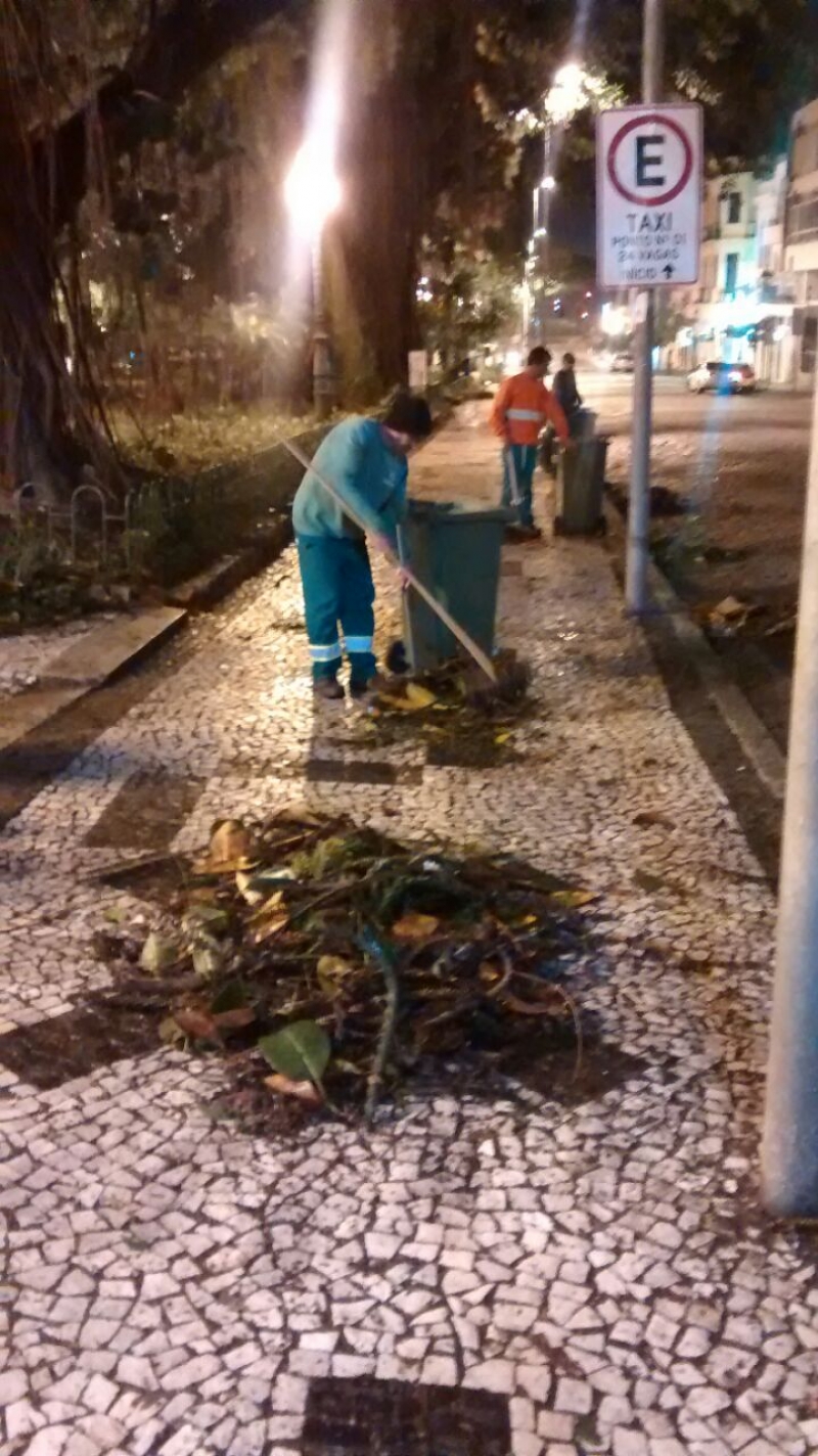 Após ventania, Comcap atua imediatamente