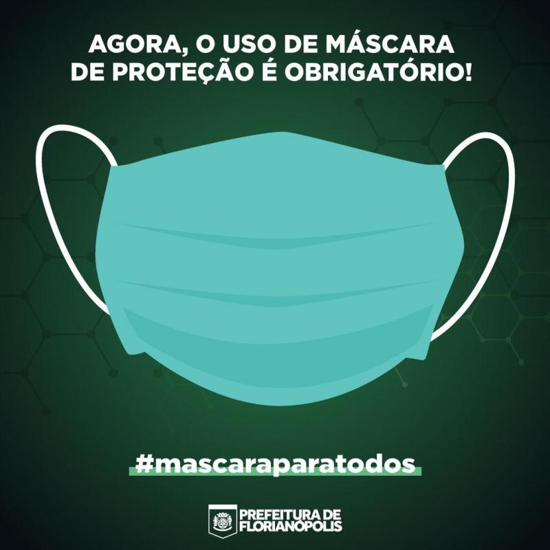 A partir de amanhã, uso de máscaras será obrigatório em Florianópolis 