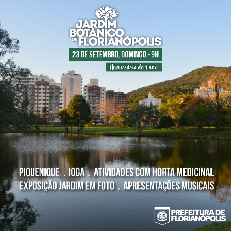 Jardim Botânico de Florianópolis celebra aniversário neste domingo