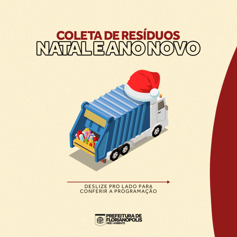 Coleta de resíduos em Florianópolis no Natal e Ano Novo