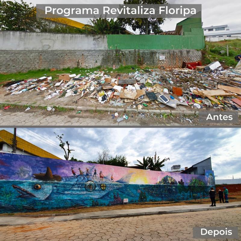 PMF implanta arte e hortas para combater pontos irregulares de lixo