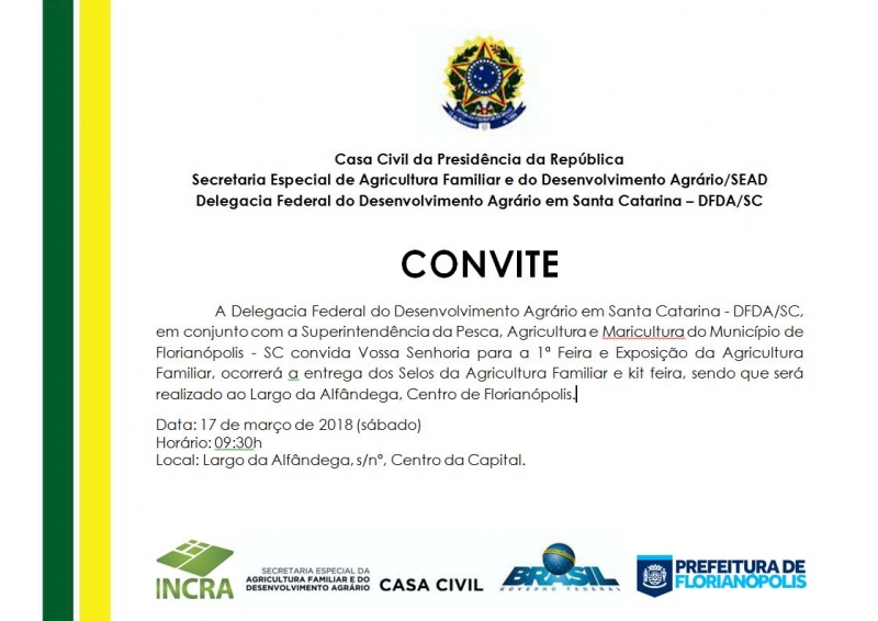 SMPMA participa da organização da Feira e Exposição de Agricultura Familiar