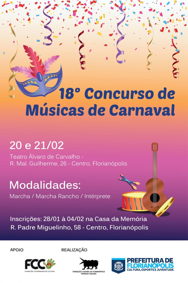 Prefeitura de Florianópolis lança concurso de “Marchinhas” de carnaval