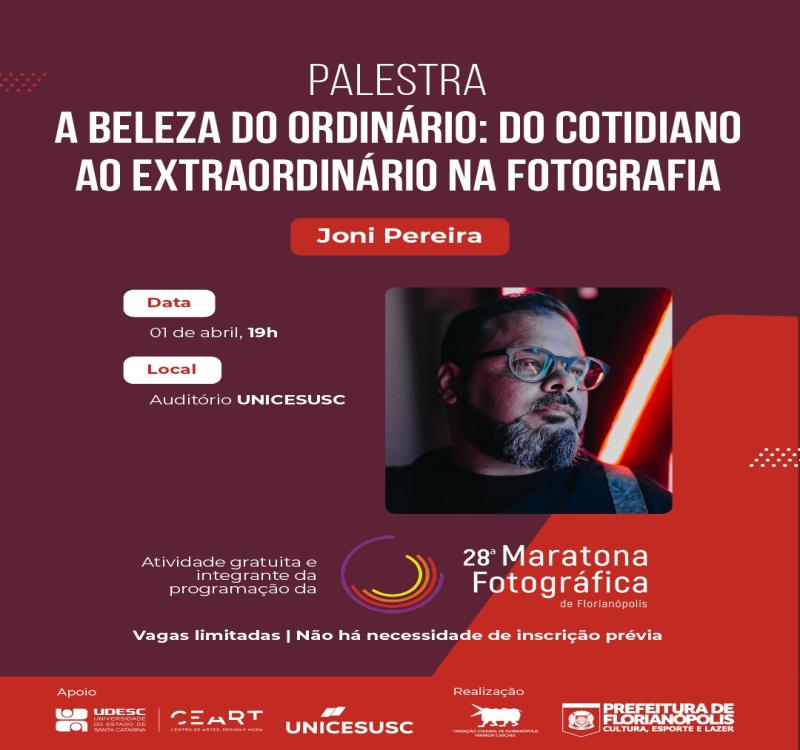 UNICESUSC sediará duas atividades que integram a programação oficial da 28ª Maratona Fotográfica de Florianópolis