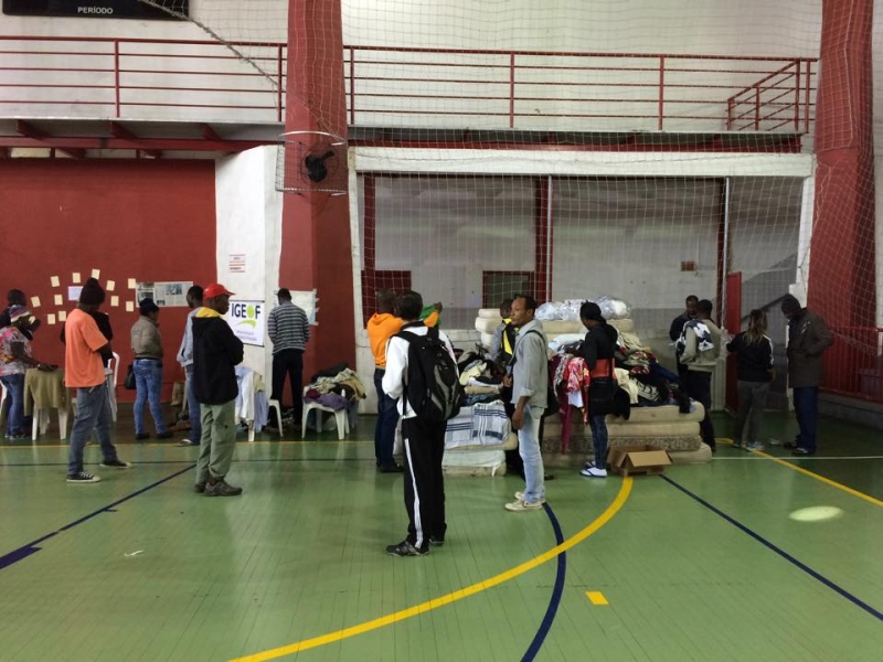Ginásio Capoeirão já acolheu 162 imigrantes