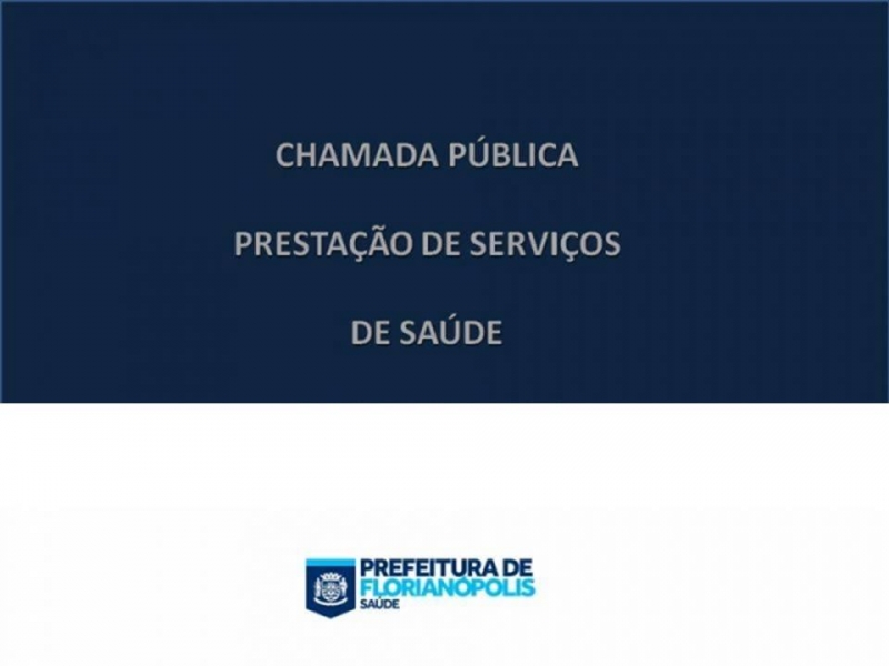 Chamada pública para prestadores de serviços