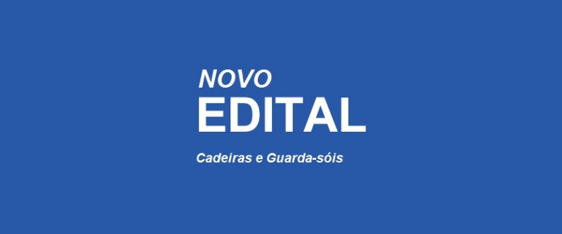 Novo edital para locação de cadeira e guarda-sol