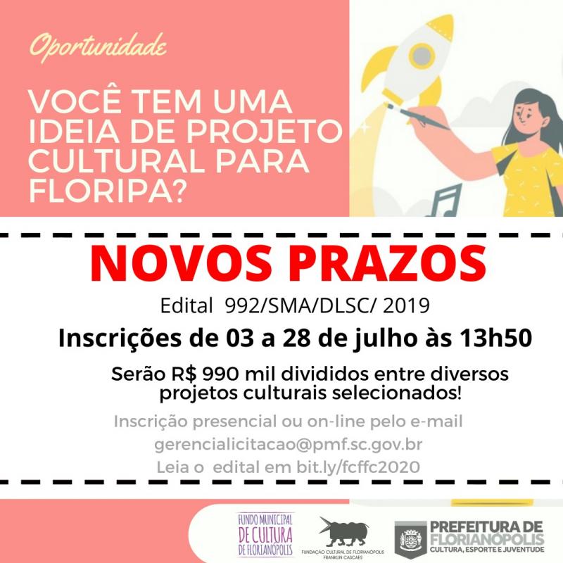Edital de Apoio às Culturas é prorrogado para julho