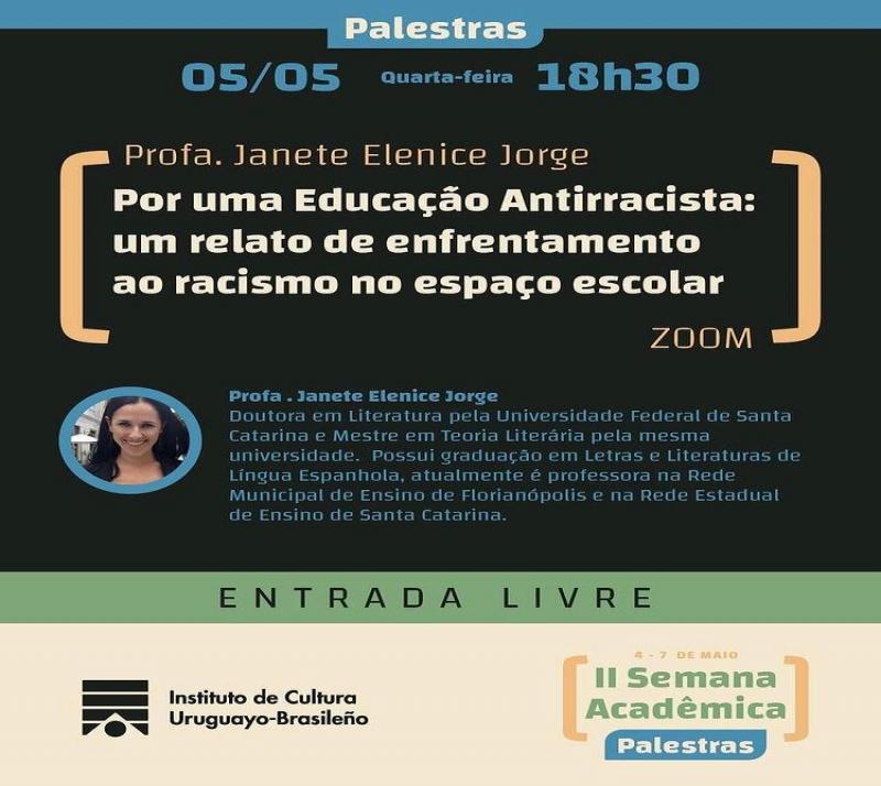 Professora de Espanhol da rede municipal de Florianópolis fala sobre combate ao racismo em evento internacional 
