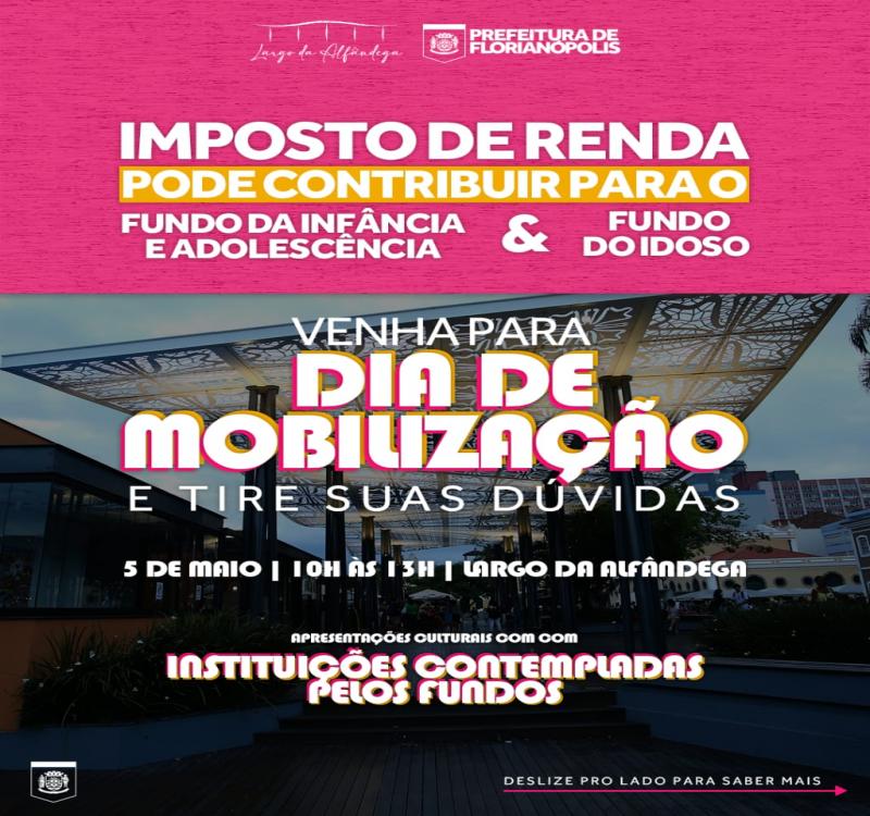 Dia de Mobilização estimula doação de imposto de renda a projetos sociais apoiados pela PMF