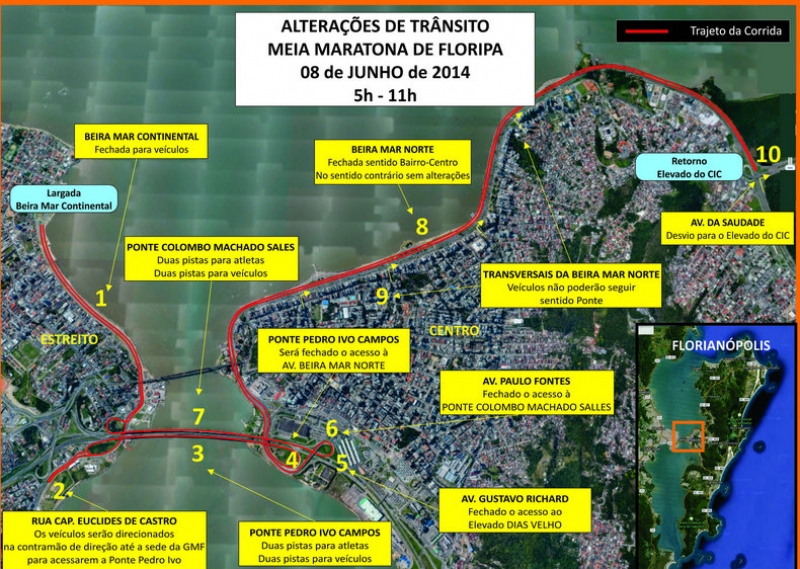 Meia Maratona altera o trânsito no domingo