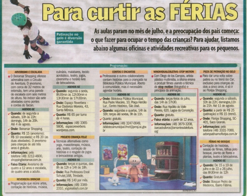 Evento Férias no Bosque entra para o calendário de atrações de Florianópolis