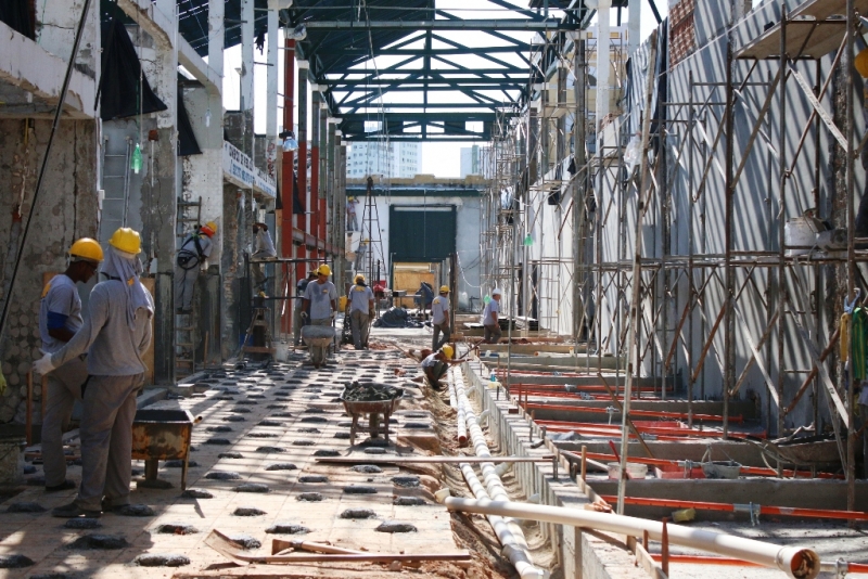 Obras de restaurações no Centro em ritmo acelerado