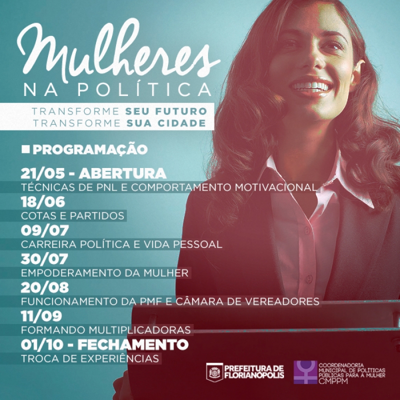 Projeto Mulheres na Política: inscrições abertas