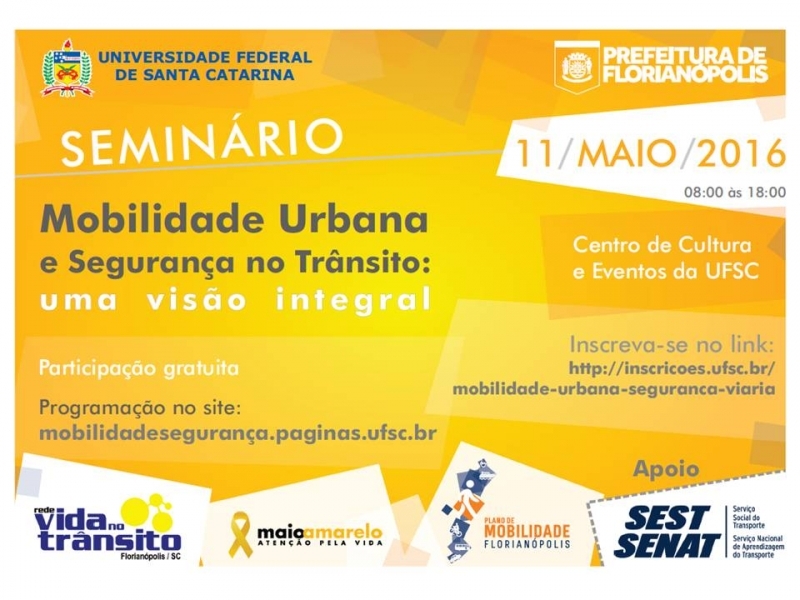 Maio Amarelo: seminário discute mobilidade