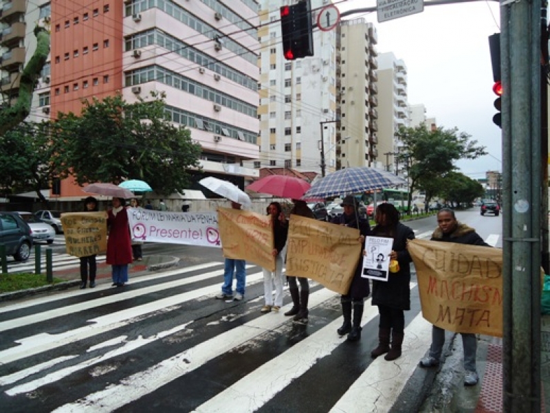 Membros do Comdim e da CMPP Mulher participam de ato sobre Lei Maria da Penha
