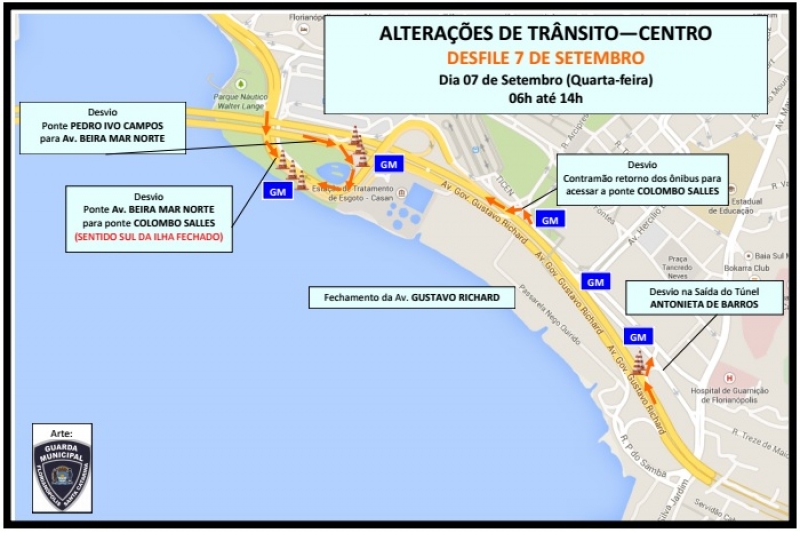 Desfile provoca mudanças no trânsito nesta quarta