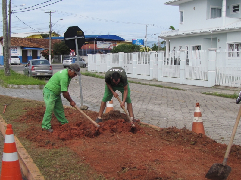 Floram faz poda e ajardinamento no bairro Carianos