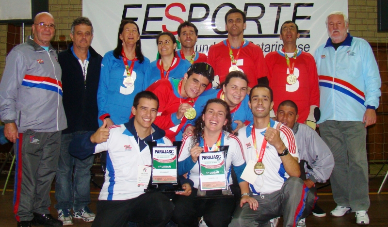 Florianópolis conquista o Goalball masculino e feminino no Parajasc 