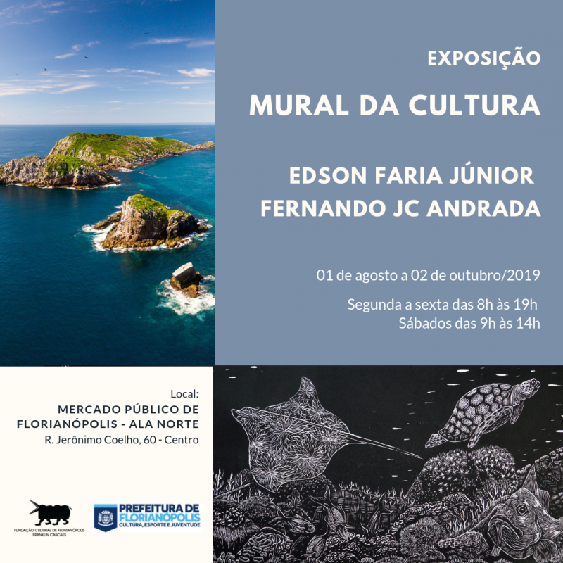 Mural da Cultura recebe exposição de Fernando JC Andrada e de Edson Farias Júnior  