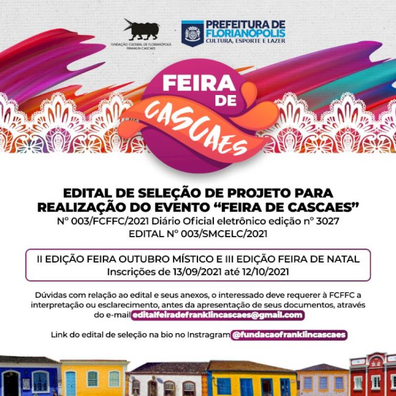 Edital para realização da Feira de Cascaes II e III
