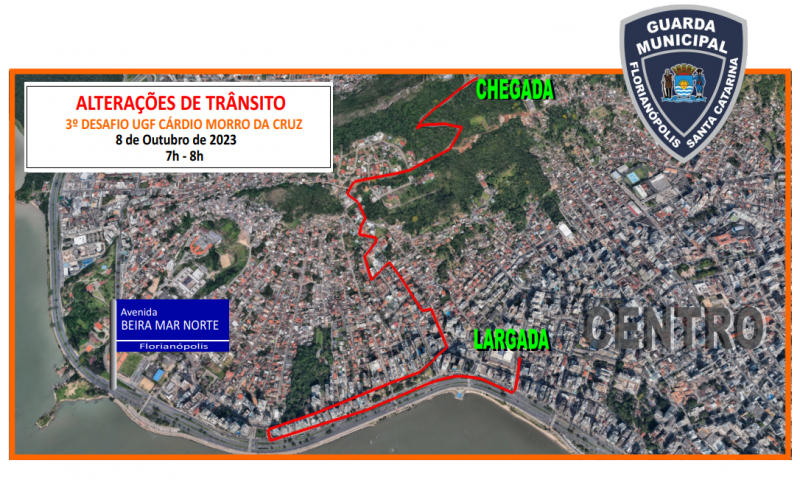 Florianópolis terá alterações de trânsito na manhã deste domingo