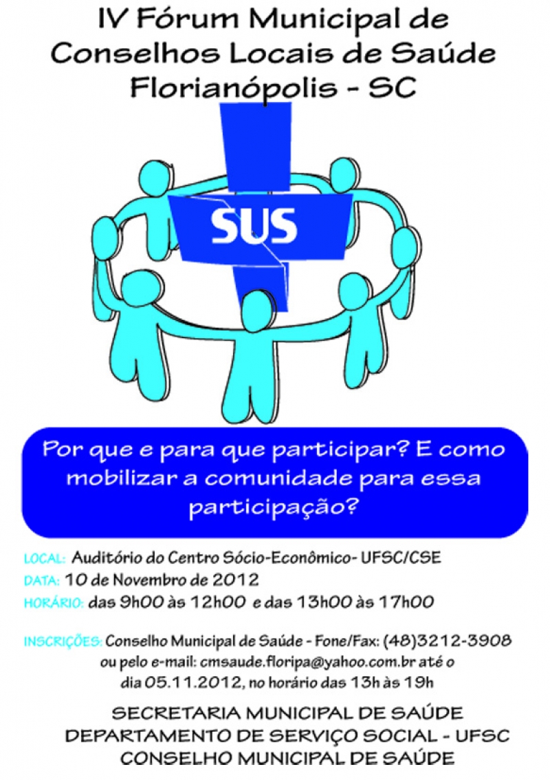 Vem aí o IV Fórum dos Conselhos Locais de Saúde