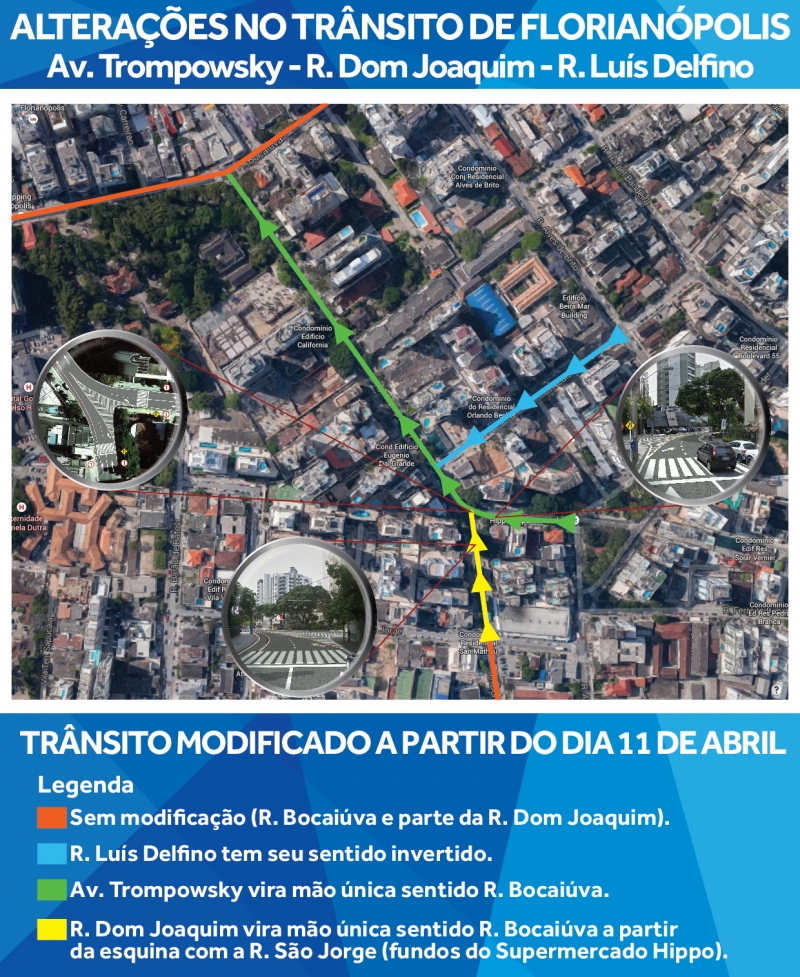 Trânsito na Trompowsky muda a partir de sábado