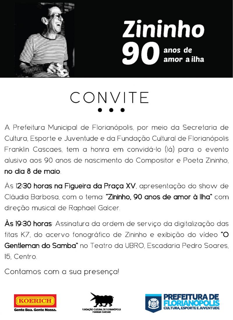 Zininho recebe homenagem no dia em que completaria 90 anos