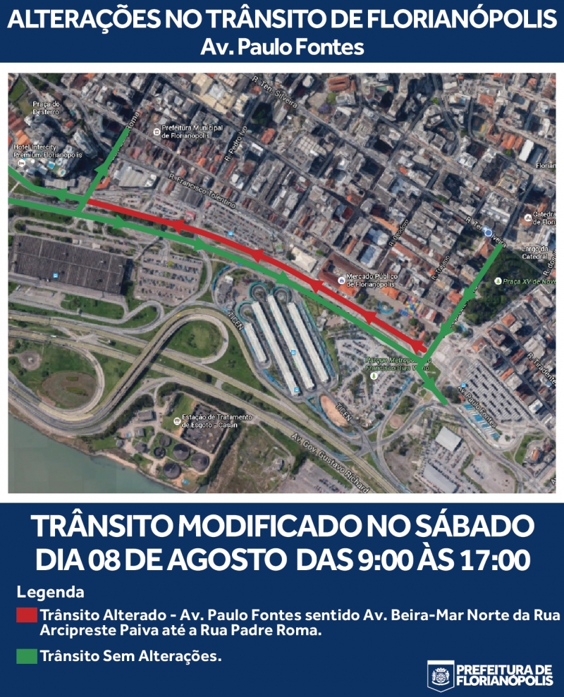 Trânsito sofrerá alteração por causa do evento