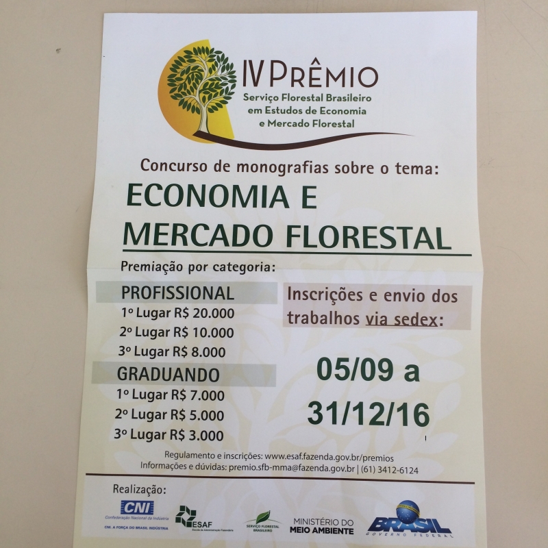 Concurso: Economia e Mercado Florestal