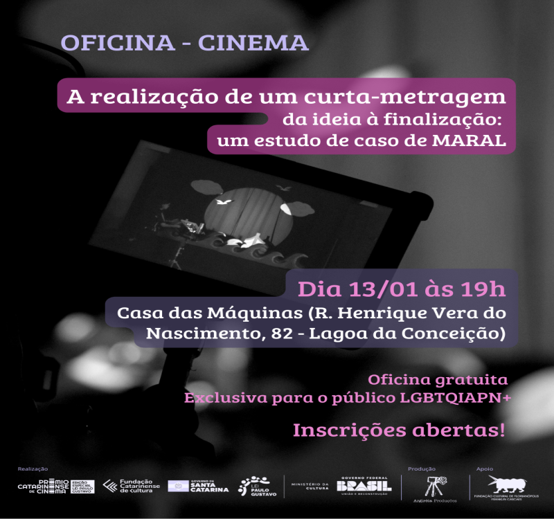 Oficina gratuita aborda o processo de um curta-metragem
