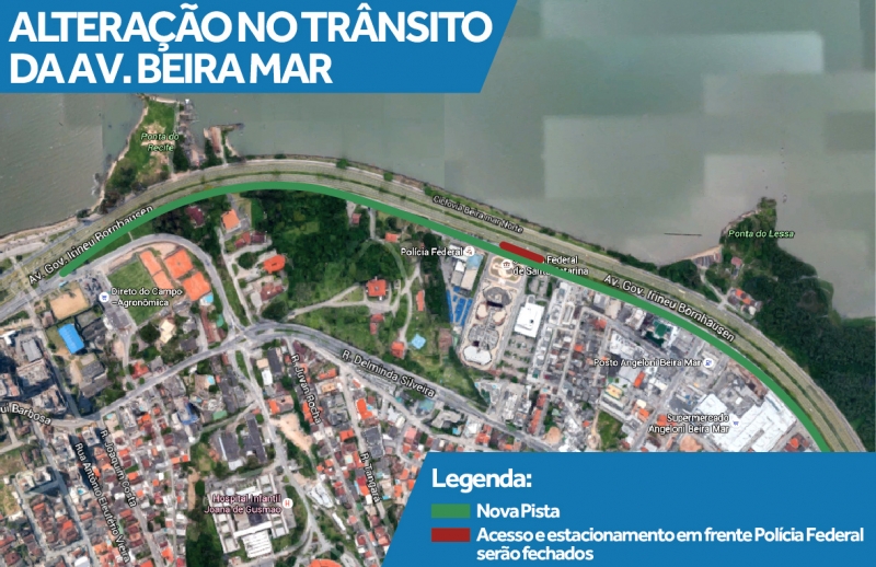 Marginal da Beira-mar terá faixa aberta nesta quarta