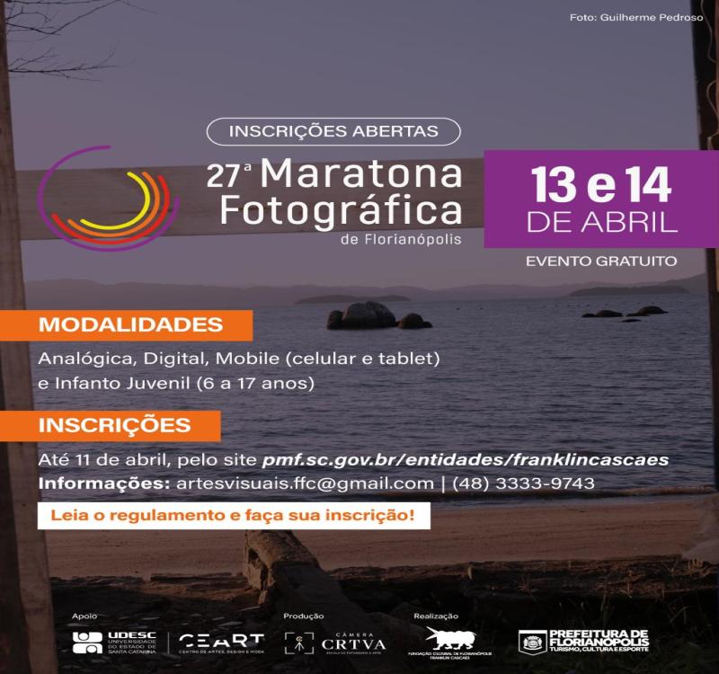 Estão abertas as inscrições da 27ª Maratona Fotográfica