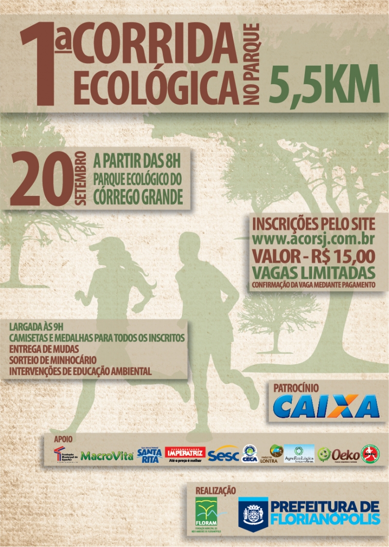 Parque do Córrego será palco de corrida ecológica