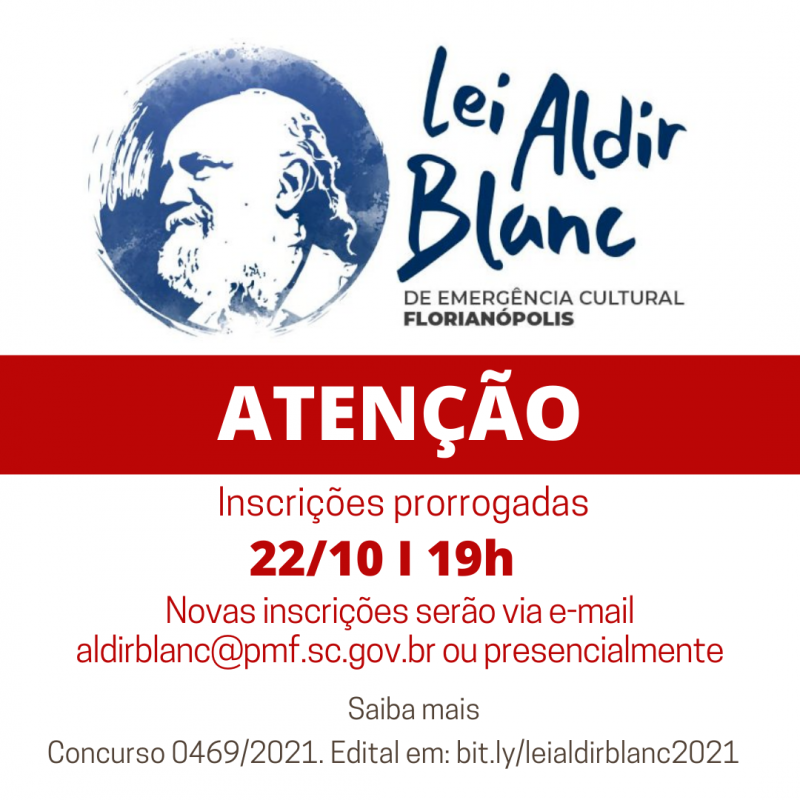 Edital da Lei Aldir Blanc é prorrogado 