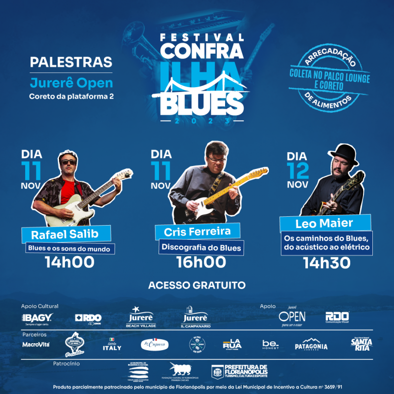 Festival Confrailha Blues traz shows nacionais e internacionais gratuitos