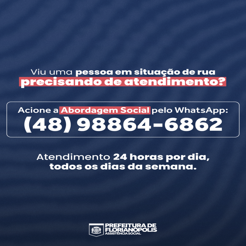 Contato de Abordagem Social via WhatsApp atende 24h