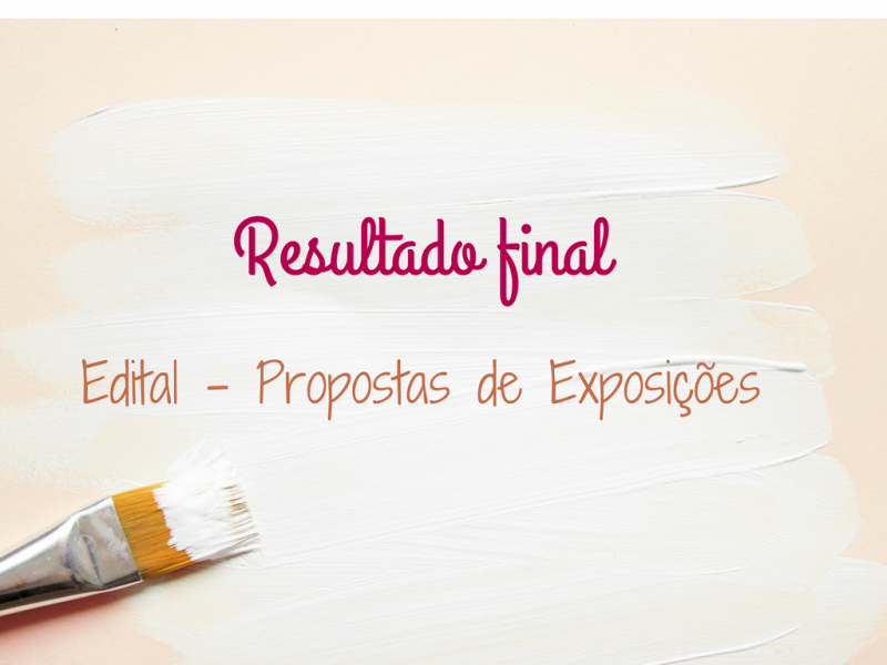 Resultado dos Editais de Propostas de Exposições
