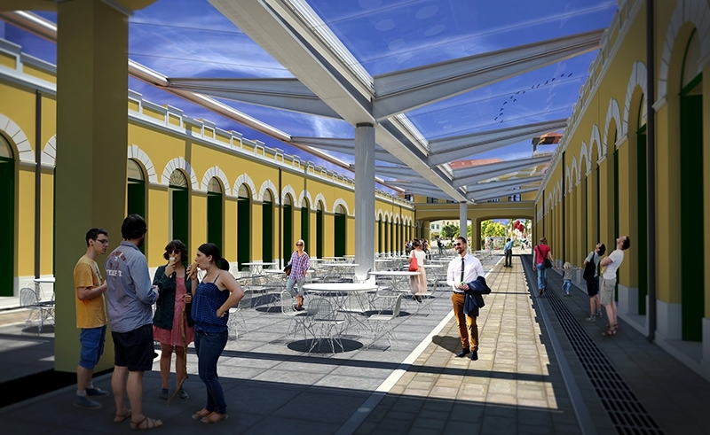 Vão do Mercado: começa a instalação dos pilares