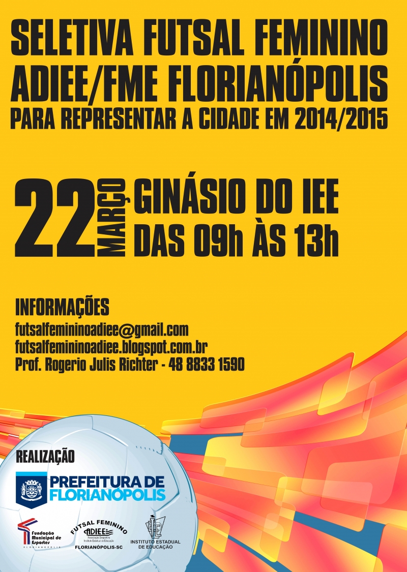 Fundação abre seletiva para futsal feminino   