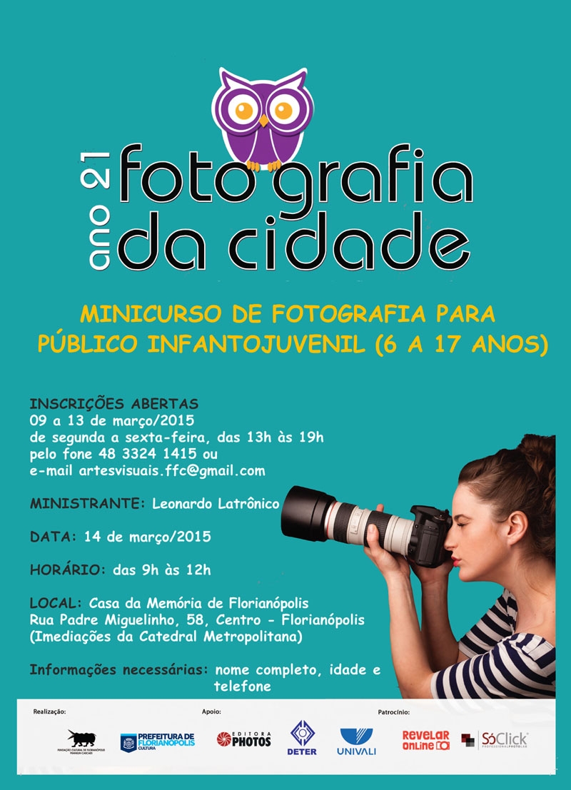 Franklin Cascaes promove minicurso de fotografia