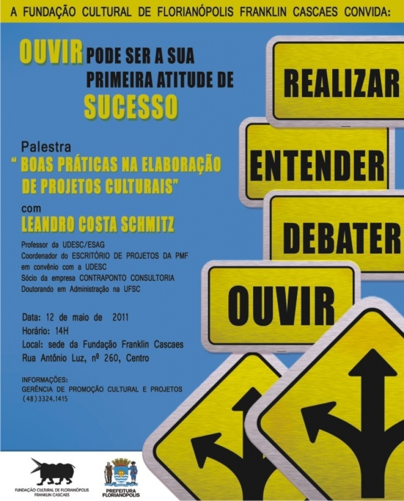 Palestra divulga boas práticas na elaboração de projetos culturais