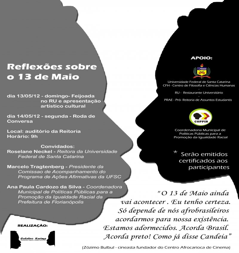 Reflexões sobre o 13 de maio