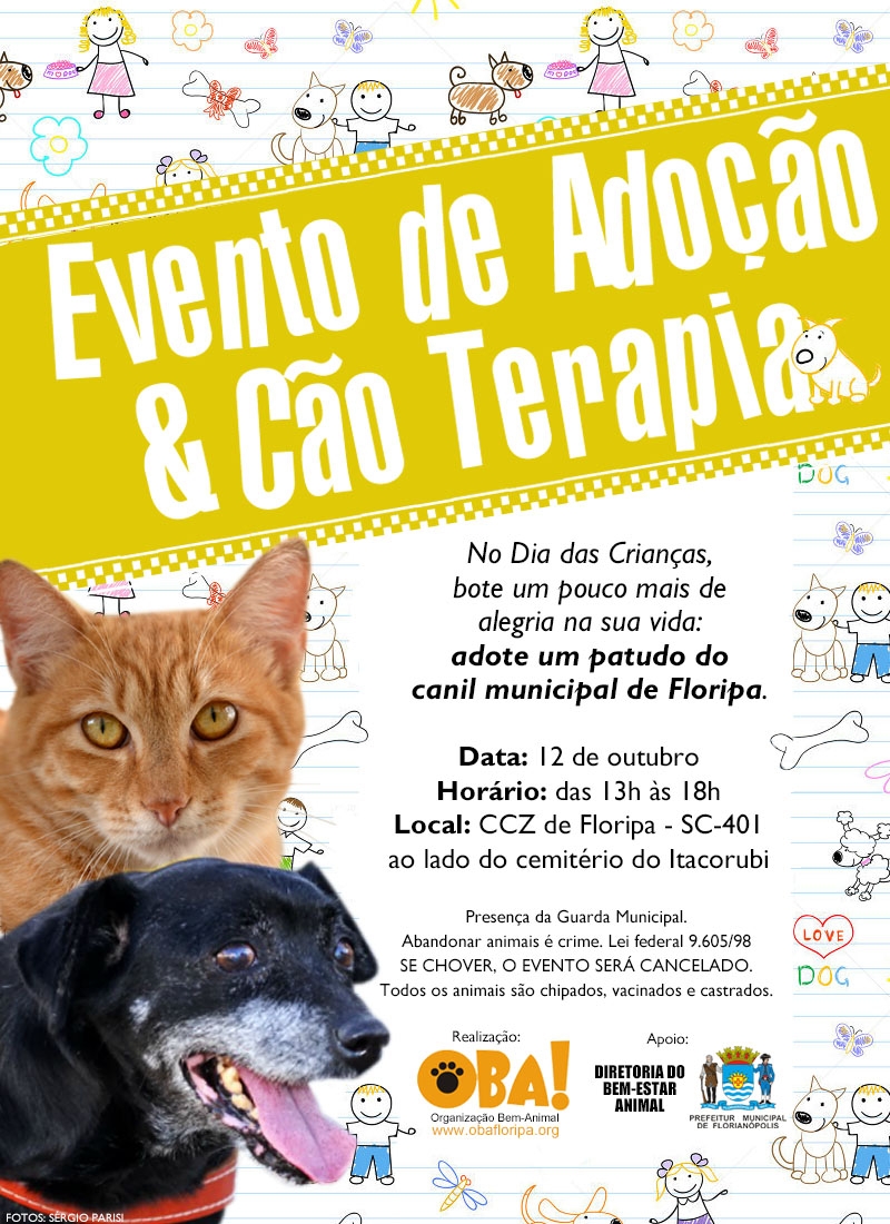 Prefeitura realiza evento para adoção de animais