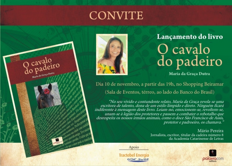 Livro “O cavalo do padeiro” será lançado hoje(10)