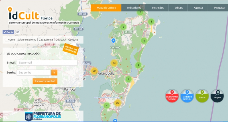 Cultura em Florianópolis passa a ter mapa digital