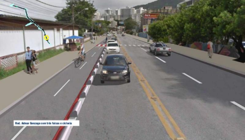 Prefeitura de Florianópolis inicia nova faixa na SC-404