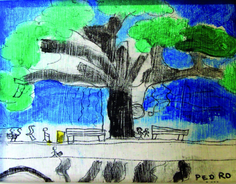 Pequenos artistas de escola municipal fazem exposição no BRDE