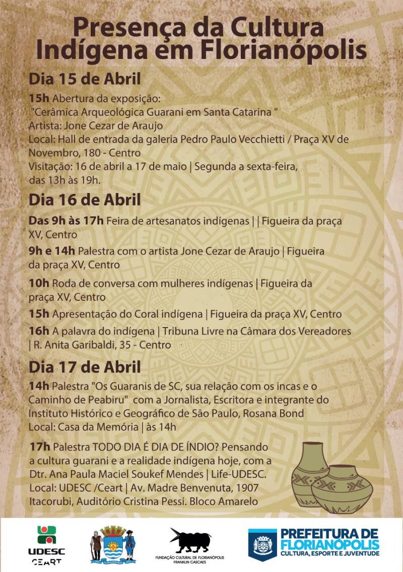 Semana do Índio traz atividades e apresentações culturais em Florianópolis 